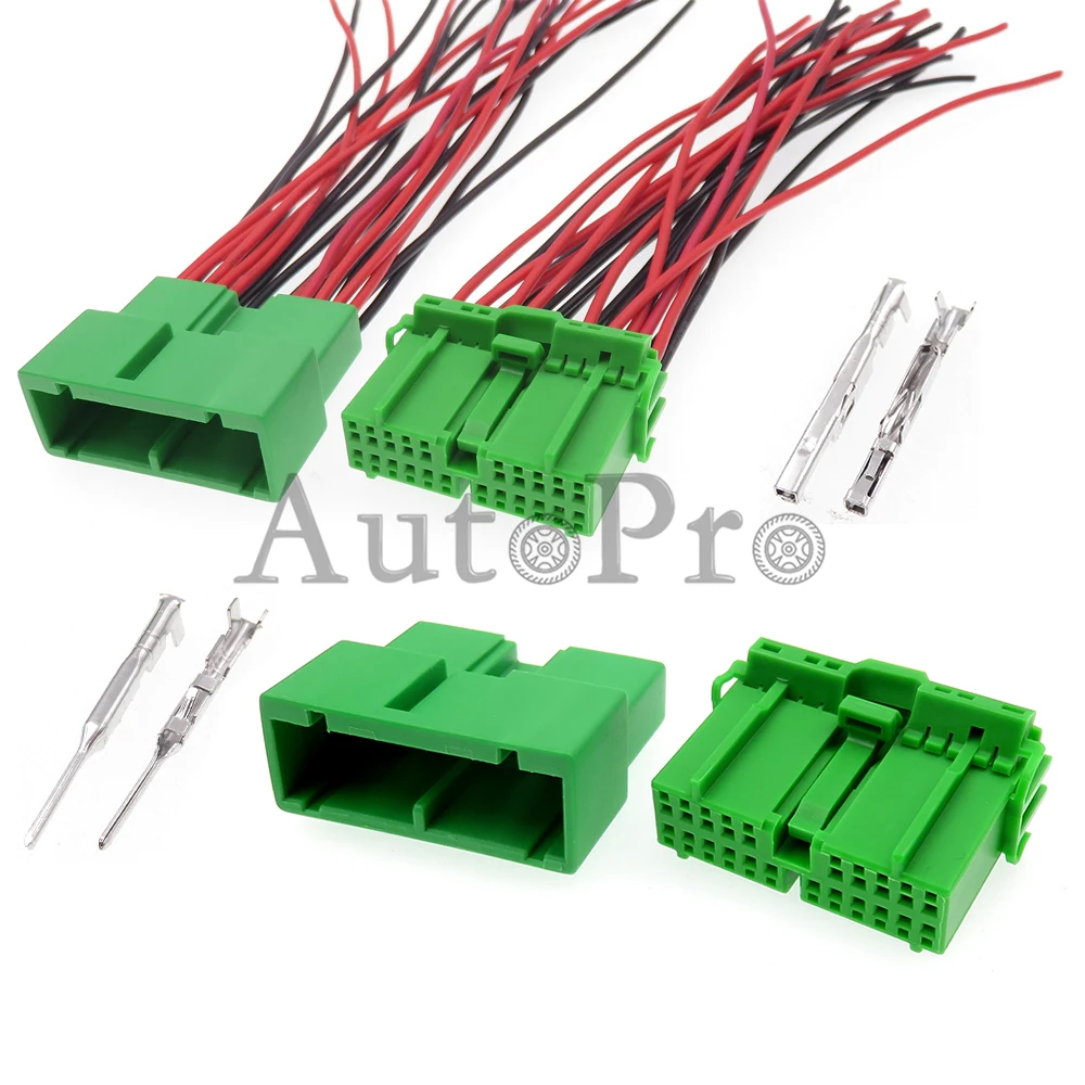 1 Set 22 Hole IL-AG5-22P-D3C1 IL-AG5-22S-D3C1 Car Unsealed Socket With AC Assembly Auto Instrument Electric Wire Plug For Honda