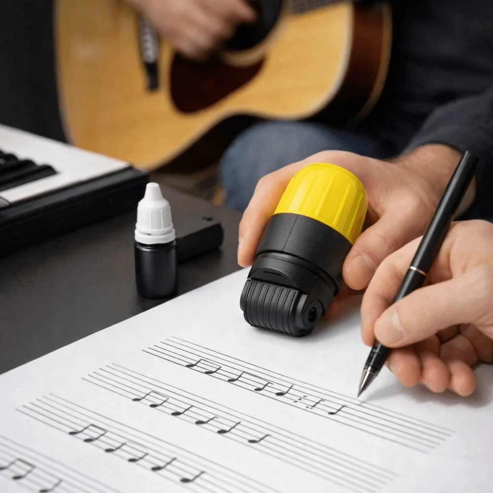 

5-Line Staff Sheet music stamp tool Rolling Stamps 6-Line Staff Music Notation Stamp Reusable Hand Stamps Staff Roller