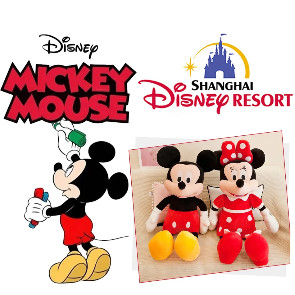 ديزني 35/50 سنتيمتر ميكي ماوس ألعاب من القطيفة Kawaii أنيمي ميكي ميني محشوة بلوشيز الديكور دمية للأطفال هدايا عيد ميلاد