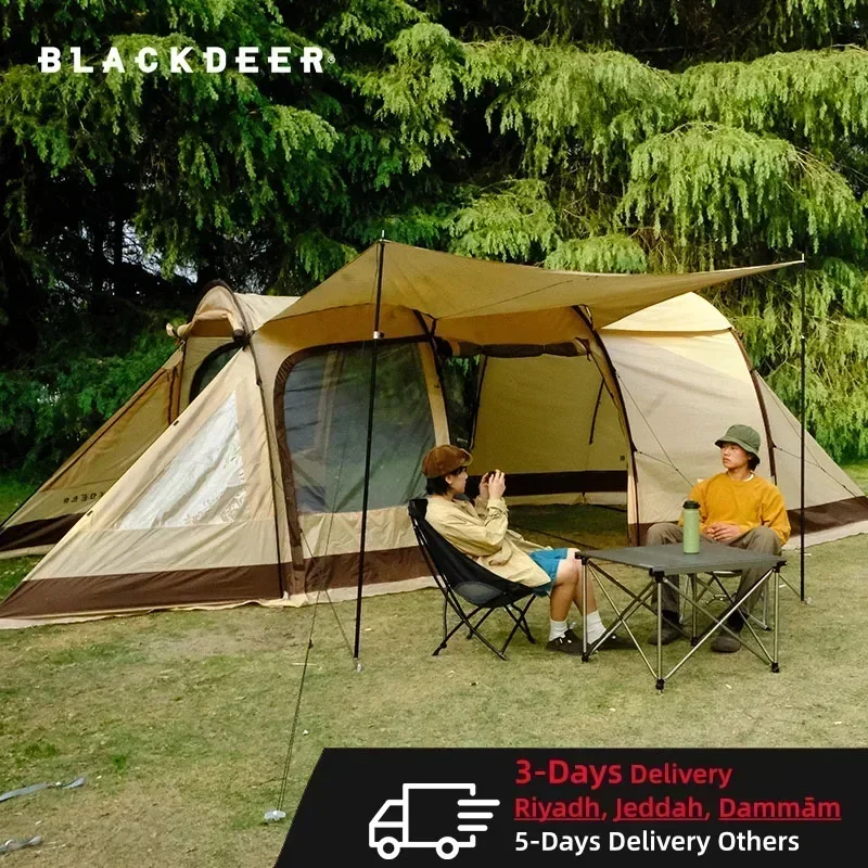 BLACKDEER Car Camping Equipment Multi-room Tent 6 Person Giant Carp Pro Festival Light Weight Events and Travel Beach Awning