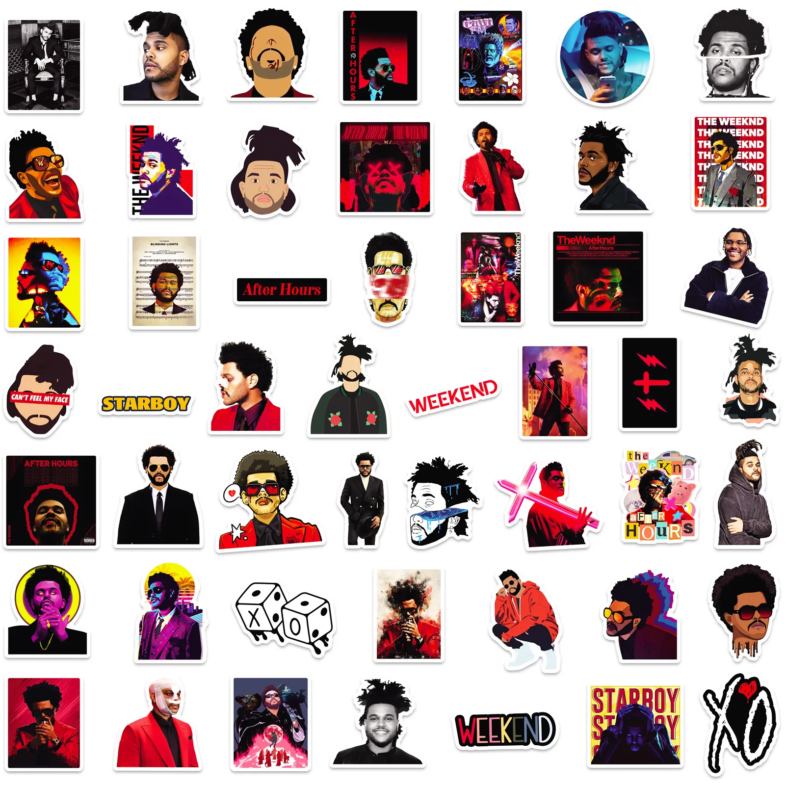 10/30/50PCS Singer The Weeknd Stickers Graffiti Decals Motorcycle Skateboard Phone Guitar Laptop Bike PVC Waterproof Kids Toys