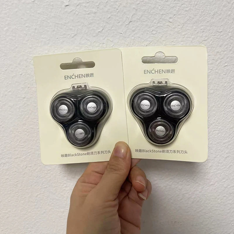 الأصلي Enchen ماكينة حلاقة رئيس ل Enchen الكهربائية BlackStone 3 برو Blackston3 مقاوم للماء طبقة مزدوجة شفرة الصلب استبدال رئيس