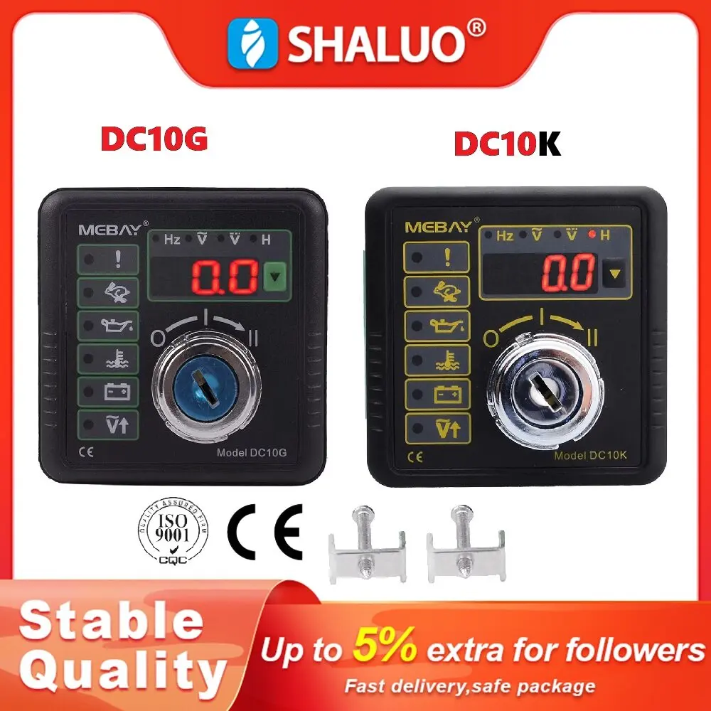 

DC10G DC10K Mebay Generator Engine Multifunction Controller Manual Start Stop Control Module Genset Parts CE Certification