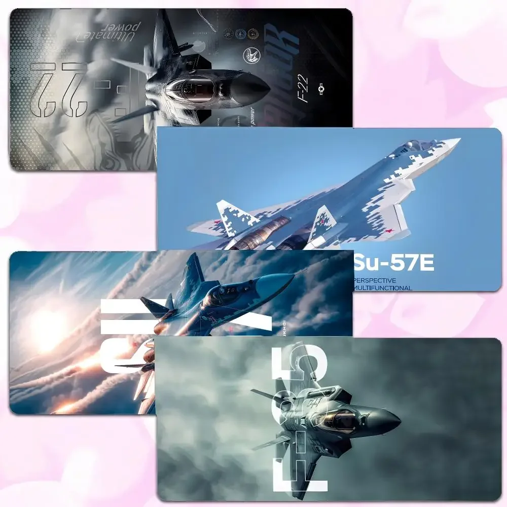 Vehicle Military Fighter Jet Mouse Pad Thick Lock Edge Gaming Desk Mat Large Size PC Mouse Pad Home decor