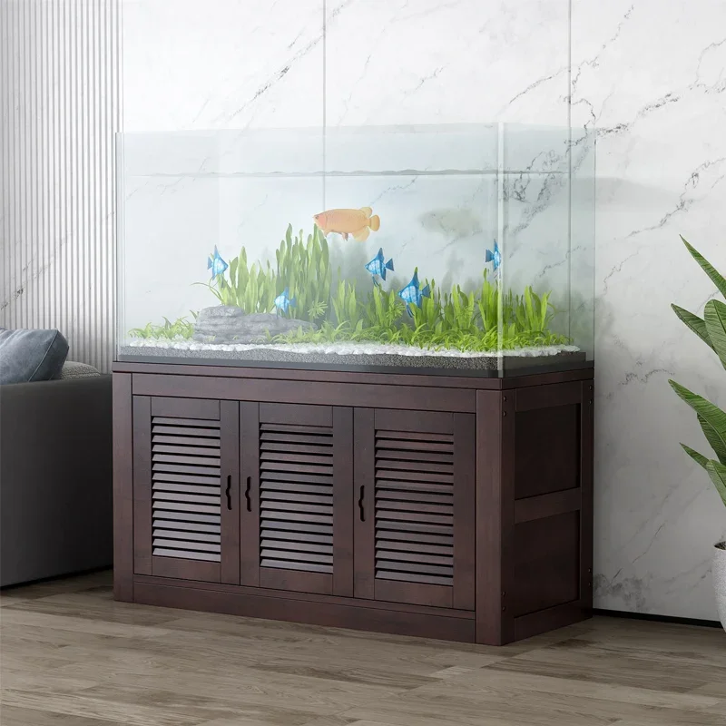 

Solid Wood Living Room Aquarium New Medium