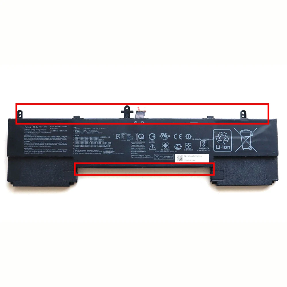 Imagem -02 - Original Genuíno C42n1839 15.4v 4480mah Bateria do Portátil para Asus Zenbook 15 Pro Ux563fd Ux534fa Ux534ft Ux533fd 4icp5 41 752 Novo