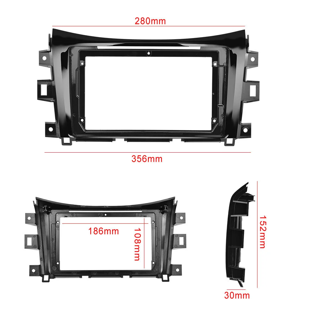 9 Inch Car Radio Fascia For Nissan  Navara 2017 Frontier Stereo DVD Player Installation Trim Head Unit Panel Audio Frame Bezel