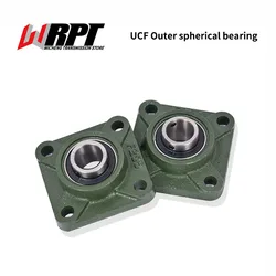 1/2/4PCS Square Outer Spherical Bearing With Seat UCF201 202 203 204 205 206 207 208 209 210 CNC Machine Parts