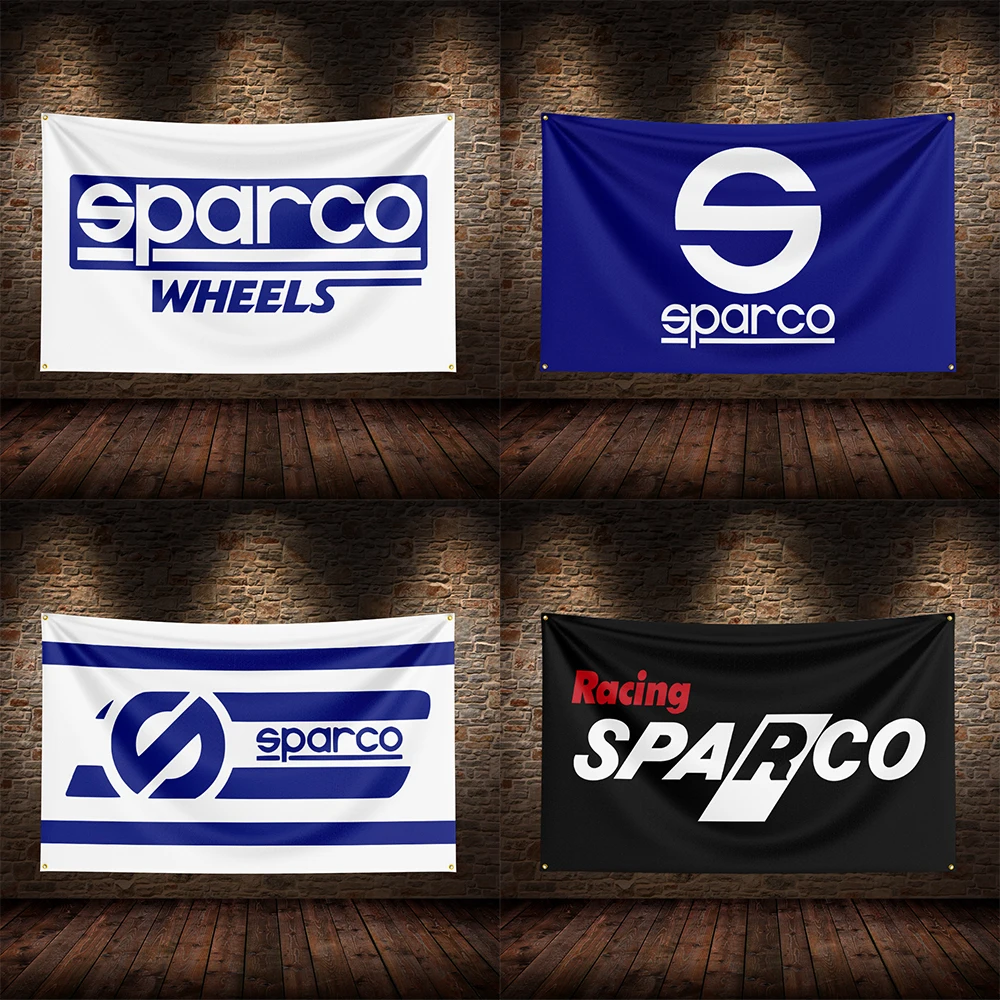 

3x5 Ft S-Sparcos'pexis'pexis Racing Flag Polyester Printed Cars Flags for Room Garage Decor