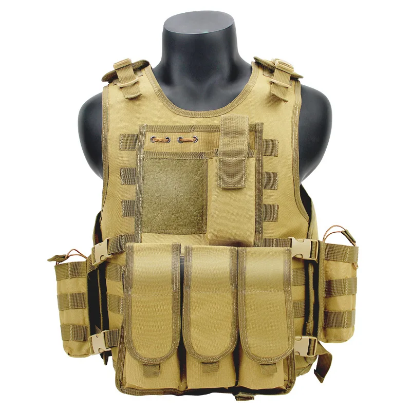 Field Combat Tactical Vest Lightweight 600D Nylon Plate Carrier Outdoor Hunting Military Vest Pouch Body Armor Airsoft Equipment