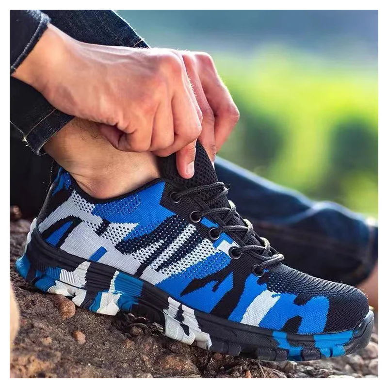 

Мужские дышащие стальные носки большого размера для отдыха, рабочая защитная обувь, летняя рабочая обувь, уличная безопасность, низкие ботинки, защита