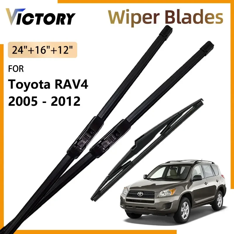 

Car Front Rear Wiper Blades For Toyota RAV4 XA30 2005 - 2012 2011 2010 2009 2008 2007 2006 Windshield Windscreen Window Brushes