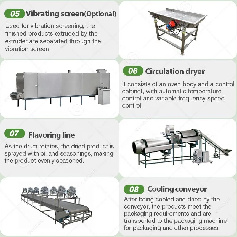 وجبة خفيفة من رقائق الذرة منتفخة الأرز تصنع عصا صغيرة الحجم لإنتاج آلة بثق خط النبات