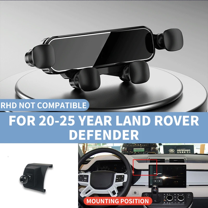 Suitable for Land Rover Defender 2020-2025 Gravity Car Phone Holder Shockproof and Anti-Drop High-End In-Car Phone Stand