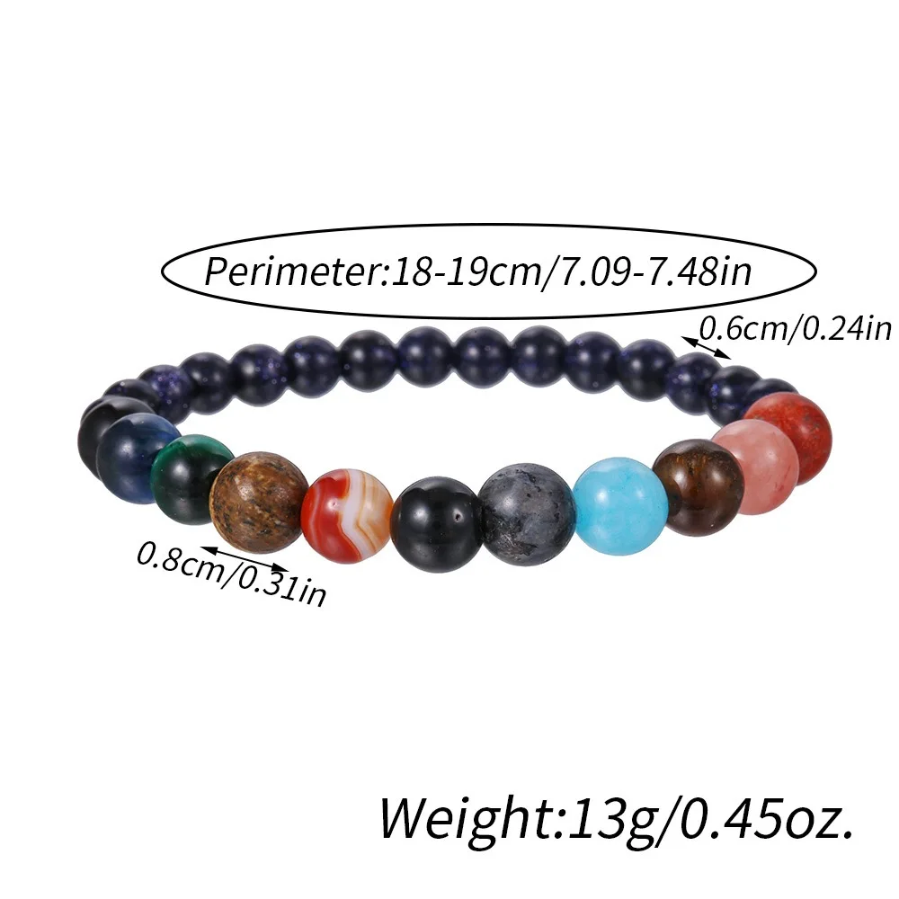 Star River Elastic Bracelet For Mmen Women Natural Crystal Therapy For Anxiety Jewelry Protection For Health Yoga Elastic Rope B