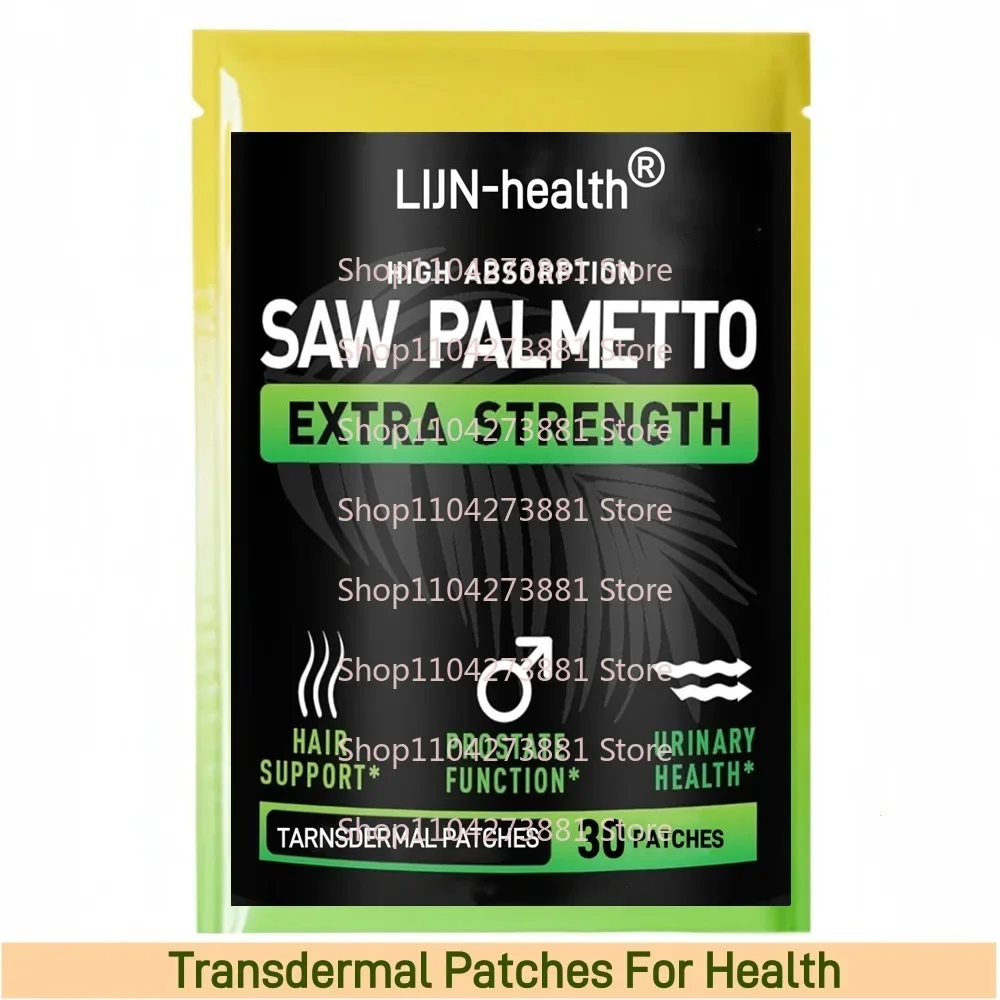 30 Patches Saw Palmetto Transdermal Patches for Hair Health & Male Health Support