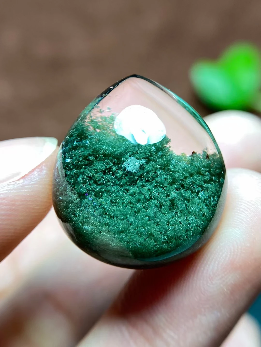 

Natural Green Phantom Quartz Pendant 22-19.8-11.6mm Brazil Water Drop Women Man Rare Fashion Jewelry Genuine AAAAAA