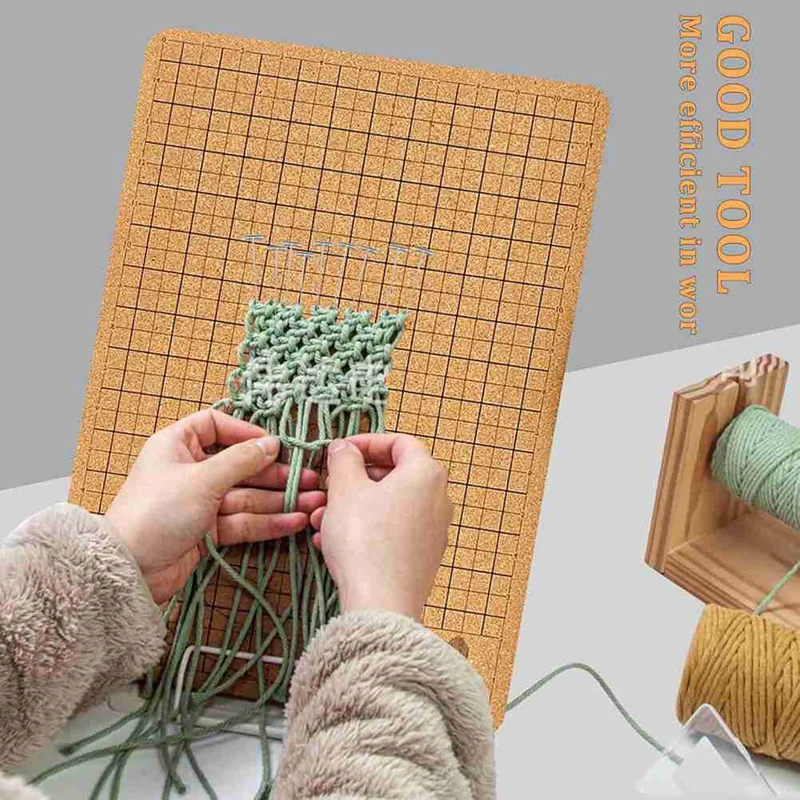 TOP Tablica makramy 12X16 cali Tablica makramy i metalowy regulowany uchwyt do tworzenia bransoletek do zaplatania