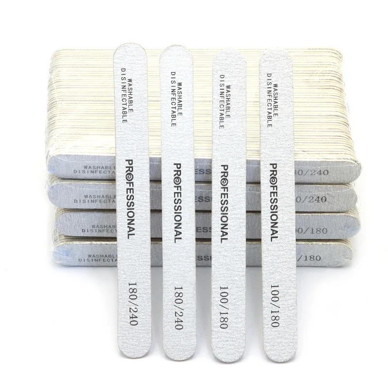 

10/25/50Pcs Nail File 100/180/240 Wooden Sanding Buffer Block Pedicure Manicure UV Gel Nail Polish Pro Files Artificial tips
