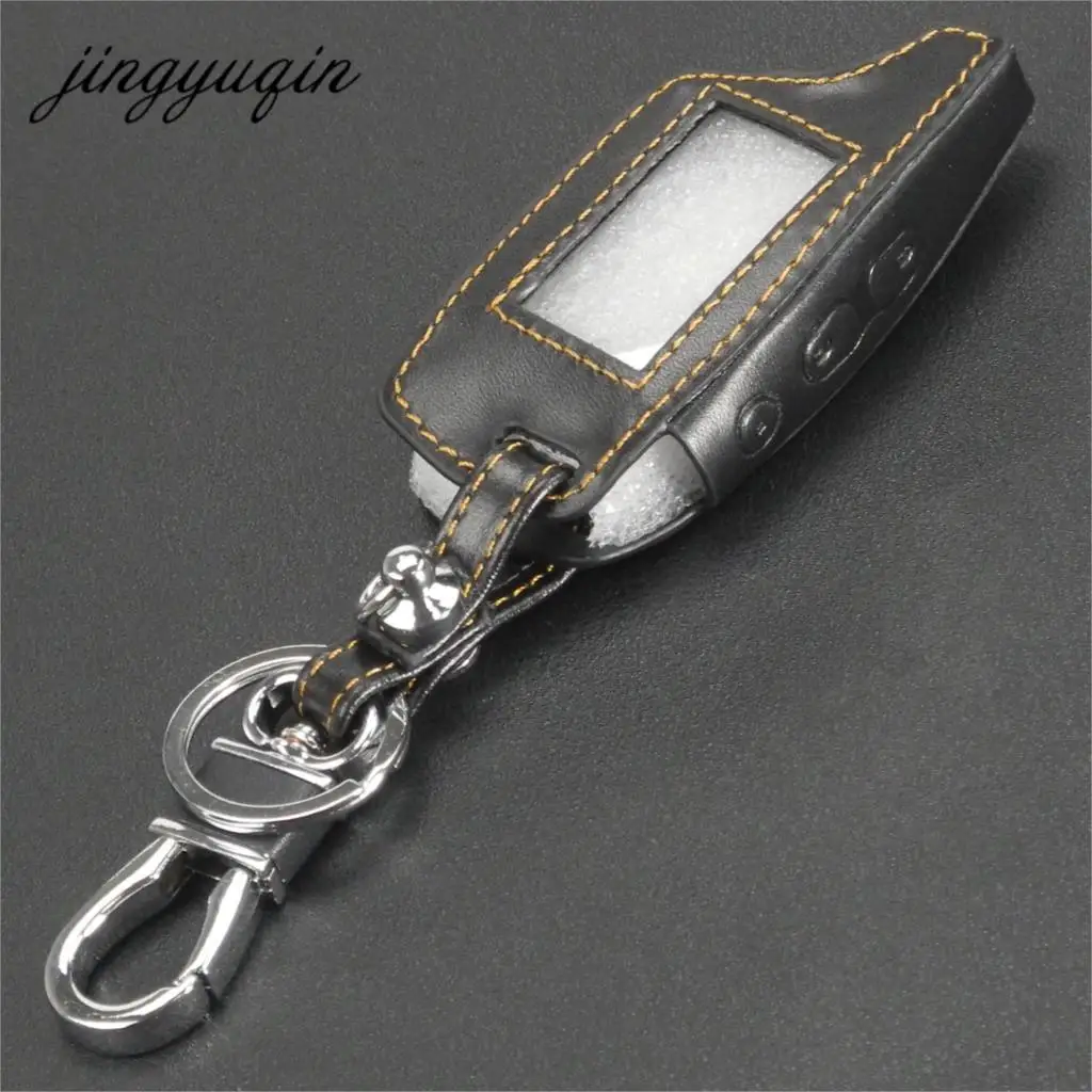 jingyuqin DXL3000 Leather Case Keychain for TAMARACK PANDORA LCD D073 DXL 3100/3170/3300 i-mod Alarm System Remote Control Cover