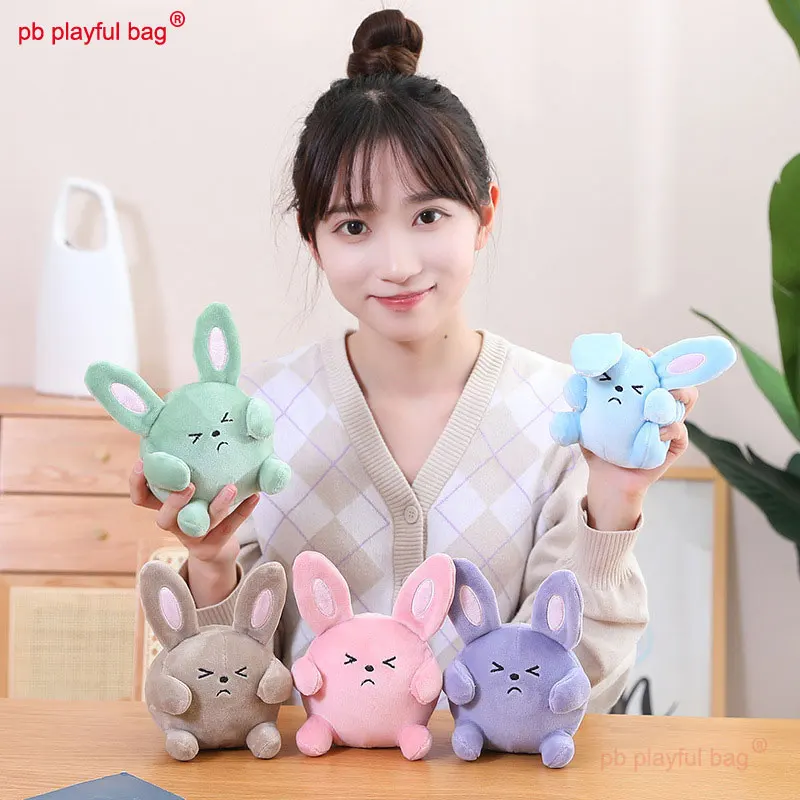 14x10cm Rabbit Ball Doll Plush Toy Squishy Slow Rising Squeeze Kawaii Animal Release Pressure Children's Toys Gifts ZG148