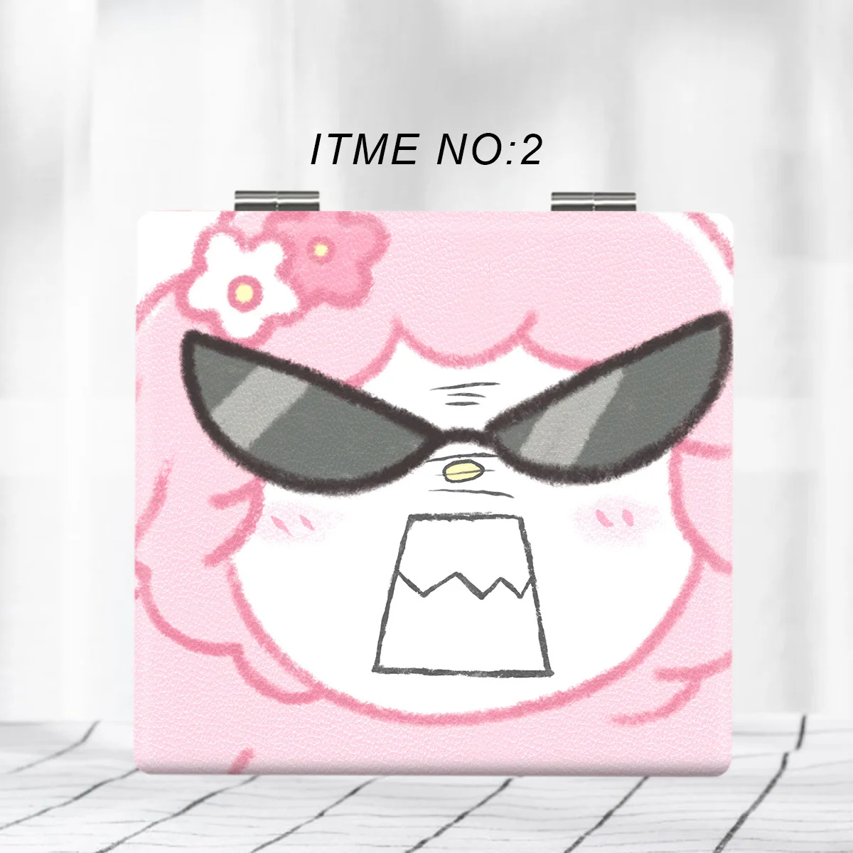 

Sanrio My Sweet Piano Mirror Portable Small Mirror Girl Double-Sided Pattern Makeup Mirror Anime Portable Folding Mirrors Gifts