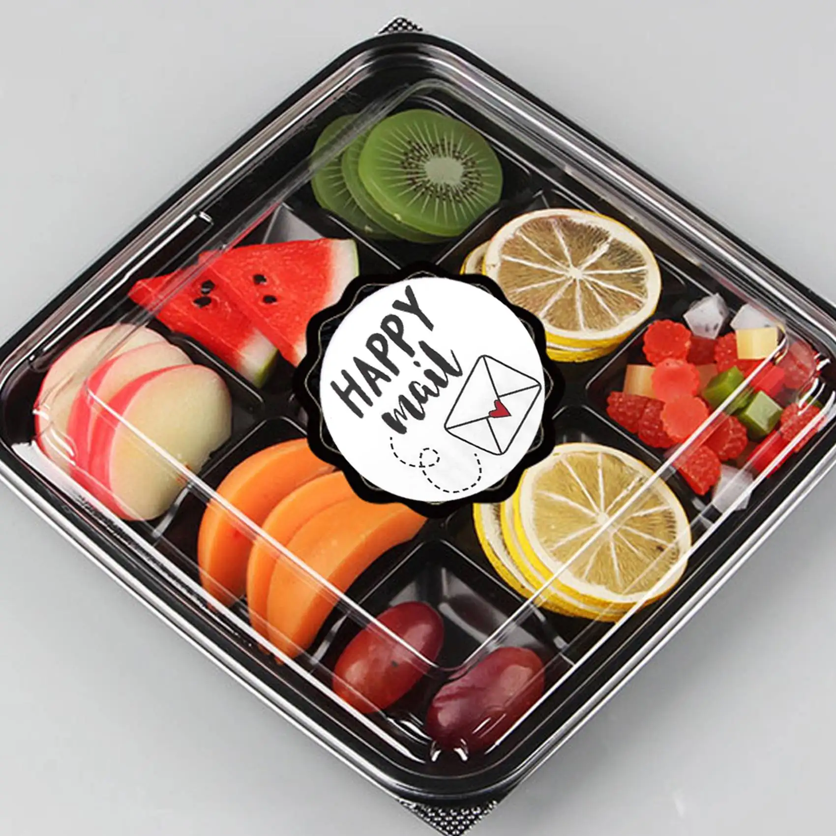 

A29F-Happy Mail Thank You Roll Stickers For Packaging Sealing Greeting Cards Envelope Seal Bags 1 Inch Round 500 Stickers