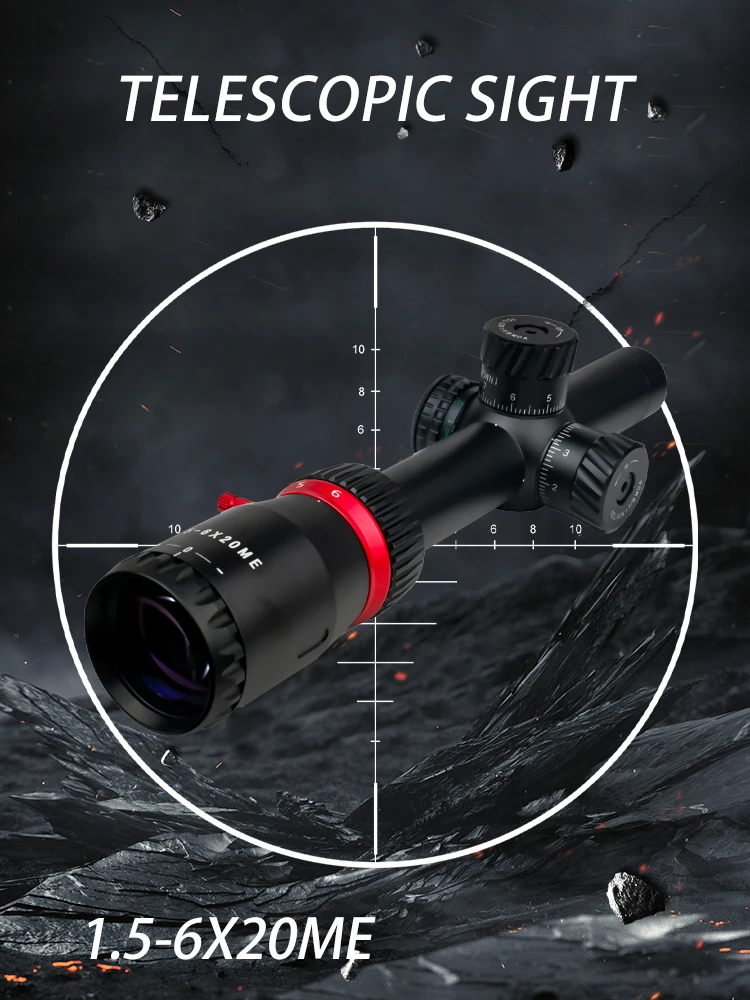 Eyebre 1.5-6X20ME Telescopic Sight Shooting For Air Rifle Scope Airsoft Pneumatics Rimfire Hunting Riflescope Optical Scope