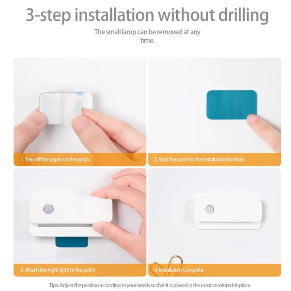 Mini Size Sensor LED Night Light Small Design Smart Function Rechargeable Lamp Emergency Light Energy Saving Wireless Lamp