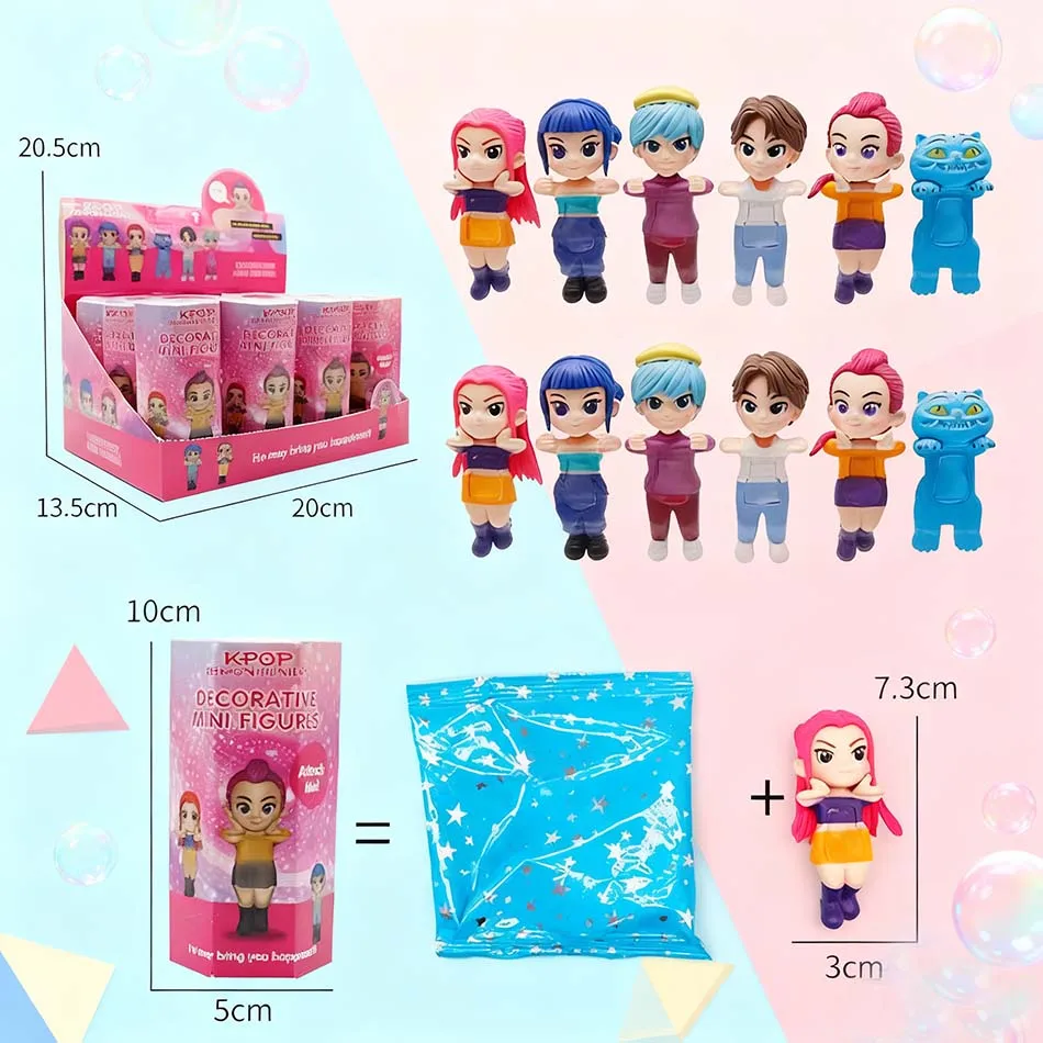 

2025 хит продаж Kpop Demon Hunters слепая коробка серии аниме фигурки украшения куклы фанаты детский подарок на день рождения случайная слепая коробка