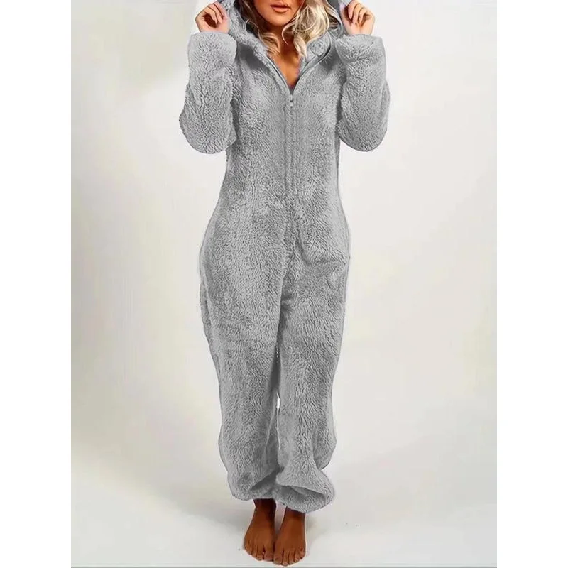 

Furry Fce Jumpsuit with Fleece Low Waist Short Pants Women's One-Piece Suit Spring Fashion High Quality Fabric Short Length