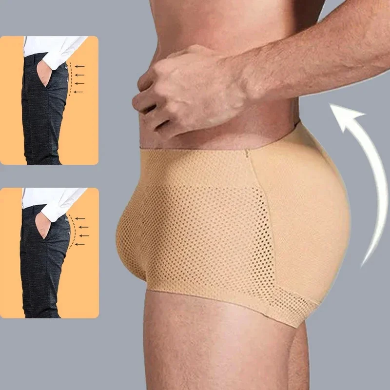 Men Shapewear Hip Shaper Butt Lifter Builder Fake Ass Padded Panties Underwear Male Men Tummy Control Shorts Butt Enhancer