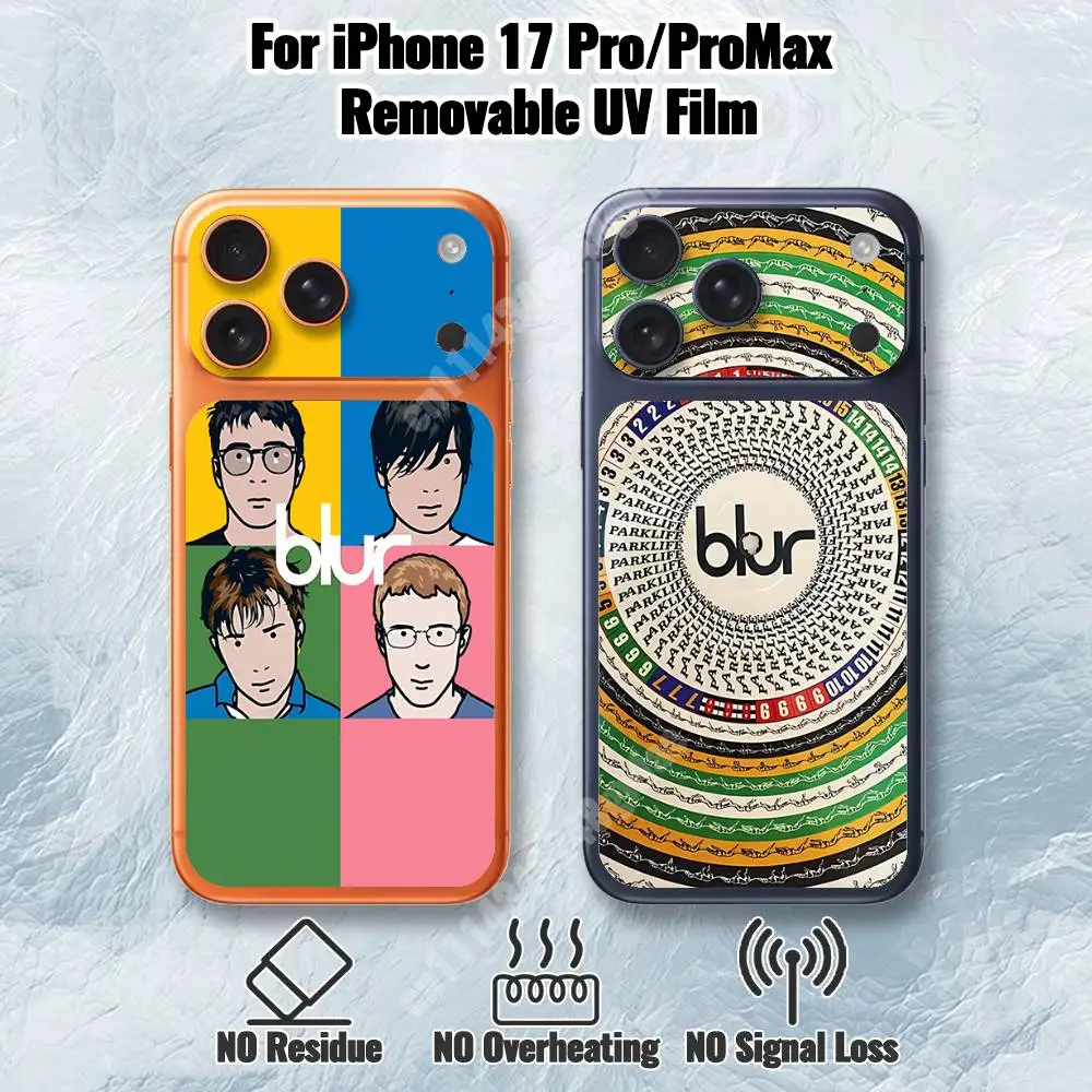 B-Blur Britpop Band D-Damon Albarn-S Removable UV Film for iPhone 17 Pro 17 ProMax HD Back Sticker