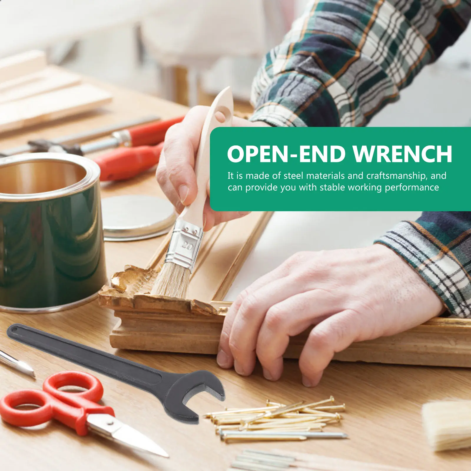 

Набор из 3 промышленных стальных рожковых ключей с одной головкой для механических мастерских, для затягивания и откручивания, нержавеющие