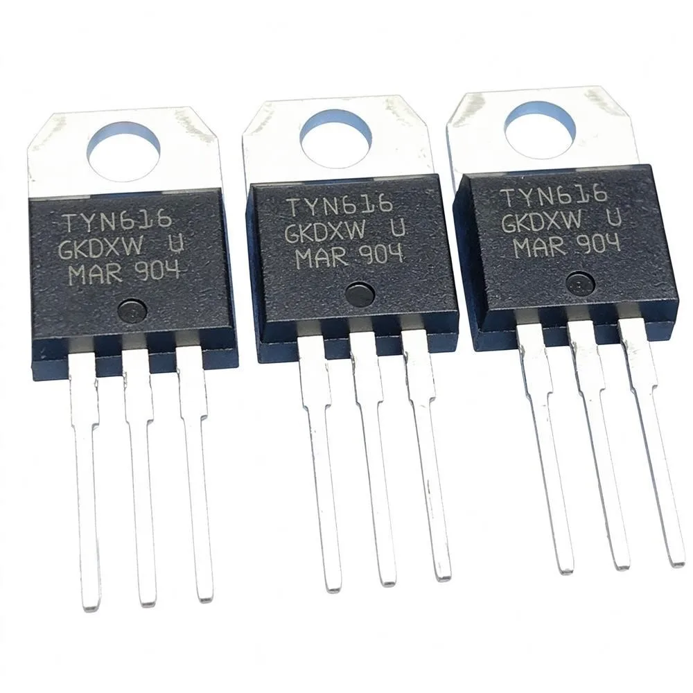 5PCS 2N6504 50V 25A BCR16CM-8L 16A 400V MAC224A-4 200V 40A RU190N10R 100V 190A STP4N62K3 4N62K3 620V 3.8A TYN616 TO-220