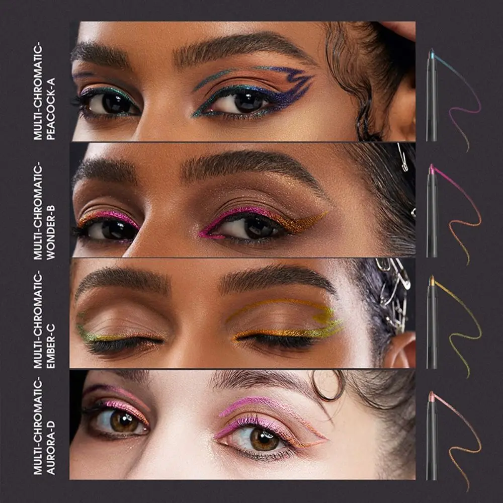 Liner Pigmento Strumenti per il trucco degli occhi Cosmetici metallici Party Stage Eyeliner Stick Aurora Ombretto Eyeliner Matita Eyeliner Penna gel