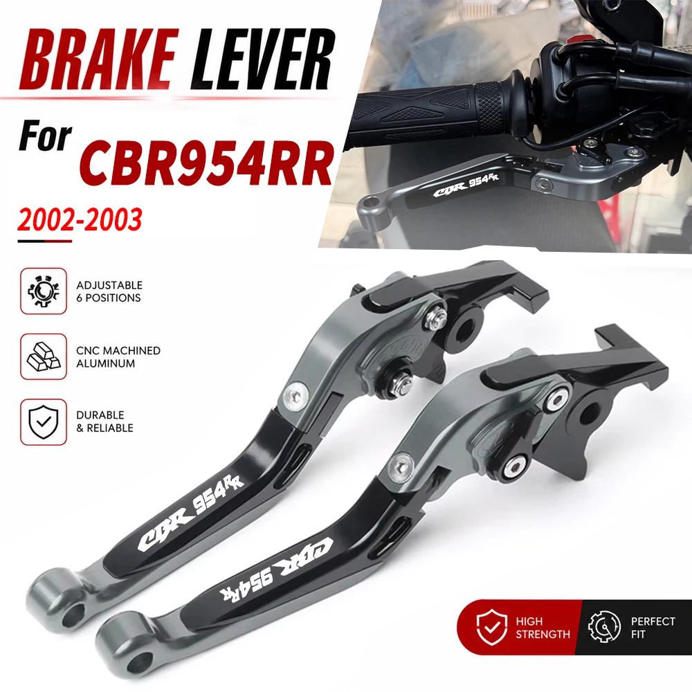 Cnc Aluminum Adjustable Brake Clutch Levers - HONDA CBR954RR CBR 954RR 2002-2003 model