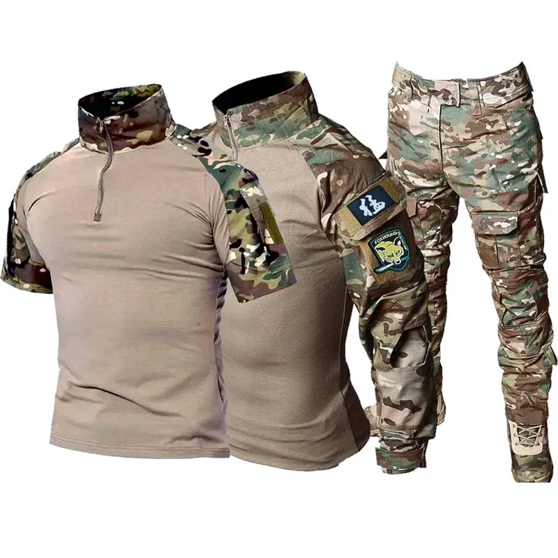 

Tactical Uniform Airsoft Suits Training Suit Camo Hunting Clothes combat Shirts cargo Pants Paintball Sets Hiking Pant Men