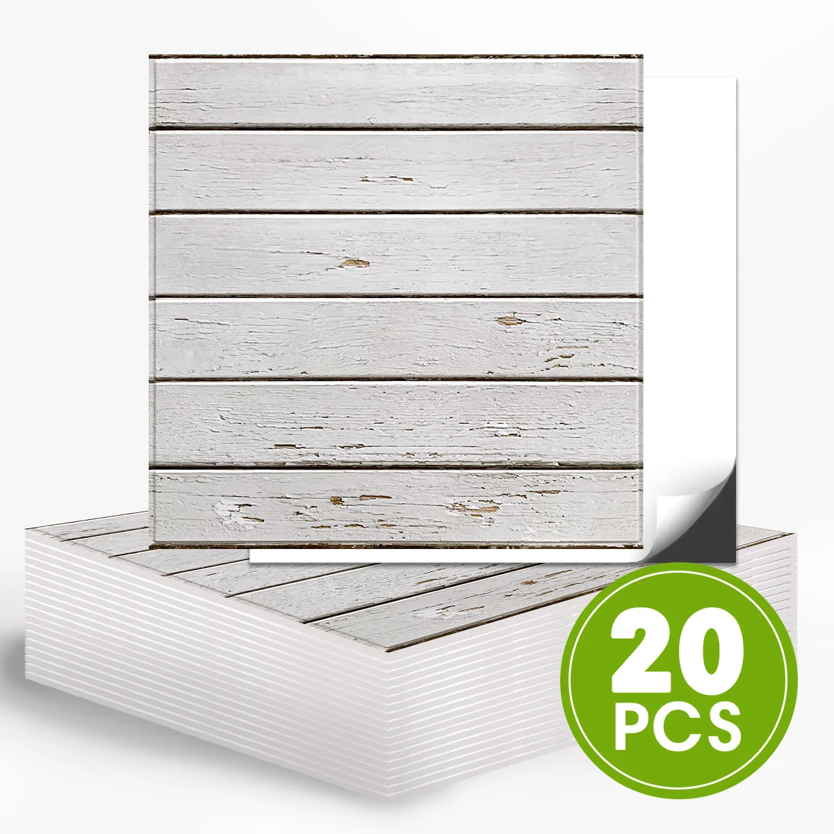 

20 шт. 3D самоклеящиеся настенные панели из искусственного дерева, водонепроницаемые, 11,8 x 11,8 дюйма, подходят для фермерского дома, гостиной, кухни, стены