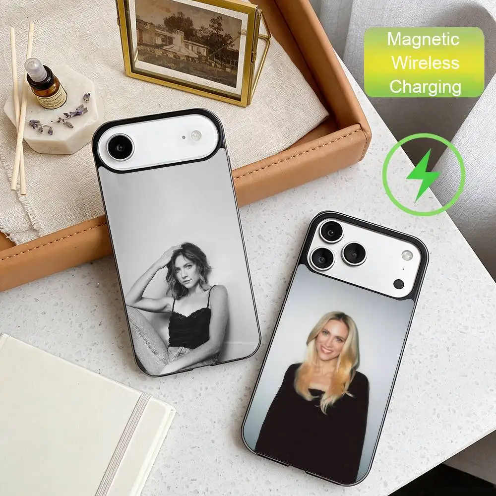 

B-Brittany S-Snow Portrait Phone Case For iPhone17,16,15,14,13,12,Wireless charging protective case soft cover