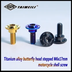 TAIMEILI Titanium alloy Butterfly head Ladder type m6x17mm motorcycle shell Screws/2PCS/4PCS