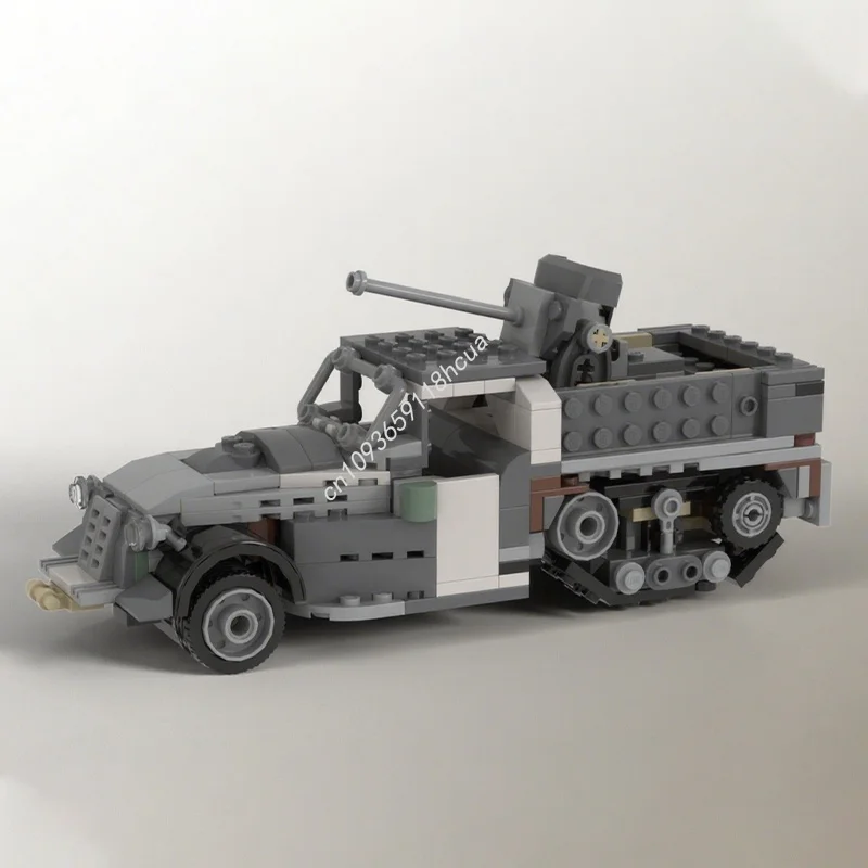 

286pcs MOC Half Track Model Building Blocks Architecture Assemble DIY Toys Creative Idea Education Brick Christmas Gift Kids