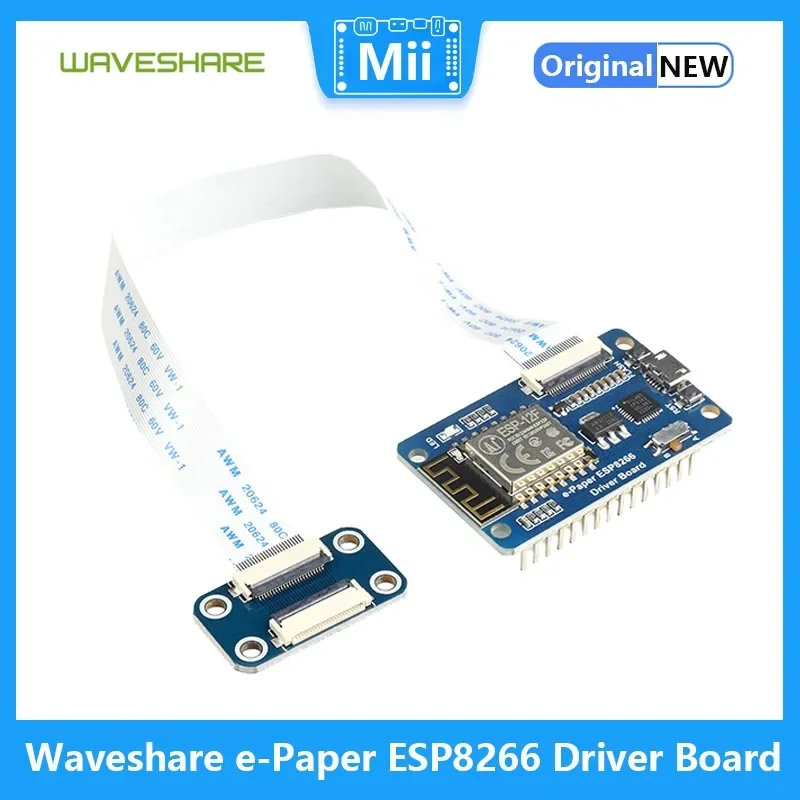 

Waveshare Universal e-Paper Driver Board with WiFi SoC ESP8266 onboard, supports various Waveshare SPI e-Paper raw panels