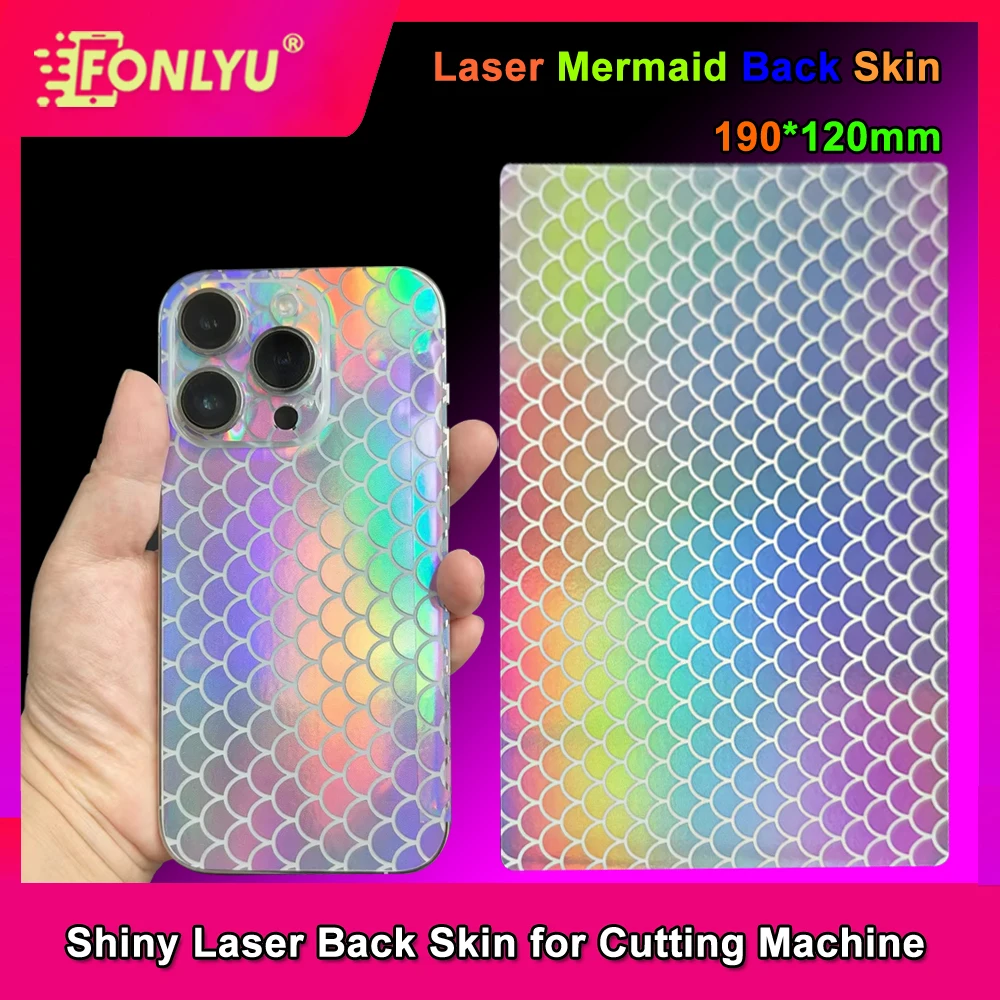 

FONLYU мобильная блестящая задняя кожа DIY задние декоративные наклейки для машины для резки гидрогелевой пленки Русалка задняя стеклянная защита