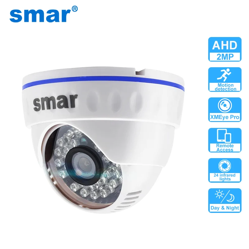Smar HD 1080P AHD Camera 2000TVL AHDM Camera 2.0MP Indoor Security Dome Camera IR Cut Filter Plastic CCTV Home