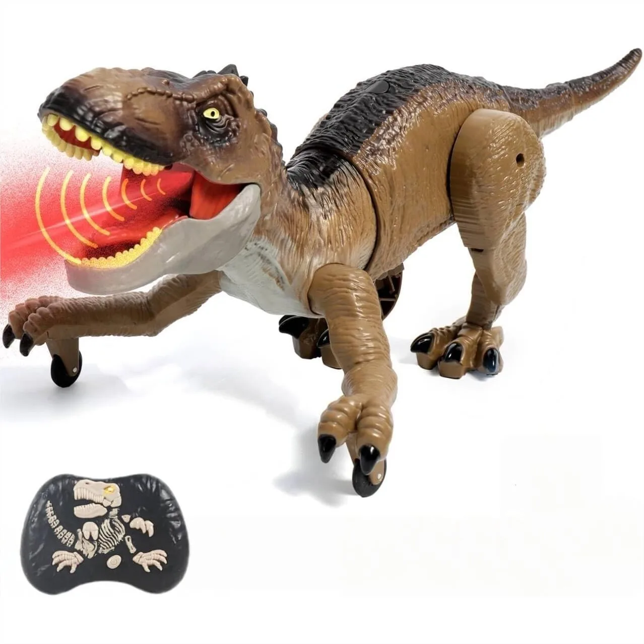 

Игрушки-динозавры на радиоуправлении для детей 3-12 лет, RC T-Rex с функцией распыления, светом и звуком, реалистичный ходячий робот-динозавр, подарок на день рождения
