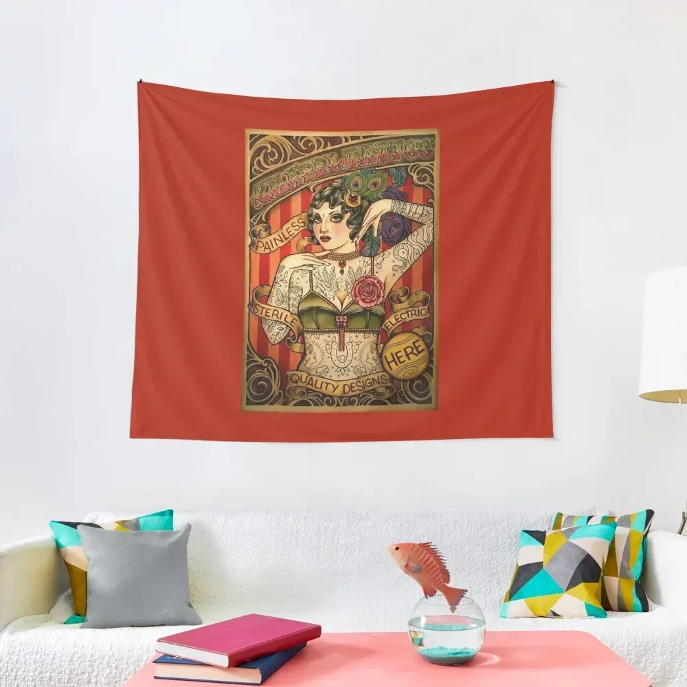 

CHAPEL TATTOO; Vintage Body Advertising Art Tapestry Home Decorators Decorative Paintings Cute Room Things Wall Carpet Tapestry