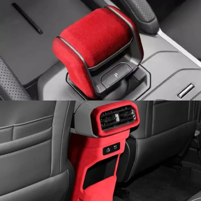 Car Rear Air Outlet Anti-kick Pad Fit for Jetour Traveller T2 2023-2025 Full Set Suede Car Interior Trims Accessories