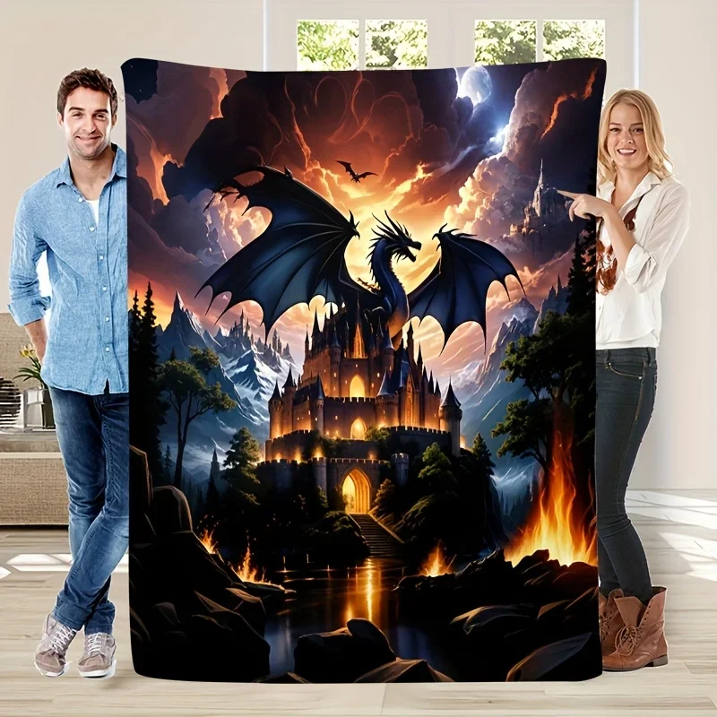 cobertor-de-flanela-fantasy-dragon-castle-xcm-para-uso-em-todas-as-estacoes-para-sala-de-estar-escritorio-sofa-viagens