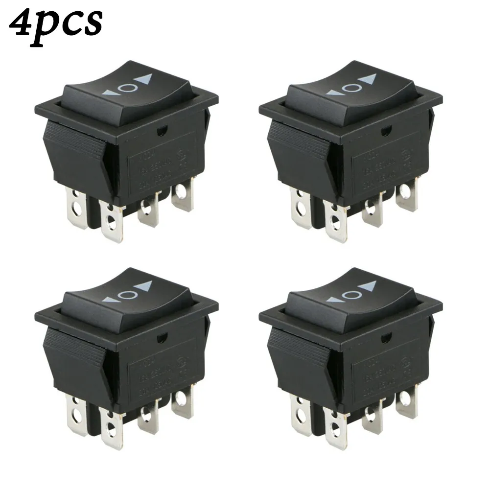 4pcs 6 PIN DPDT Pole Throw 12V Momentary Rocker Switch Rocker Switch For Car Window Sunroof 4pcs 6 PIN DPDT Pole